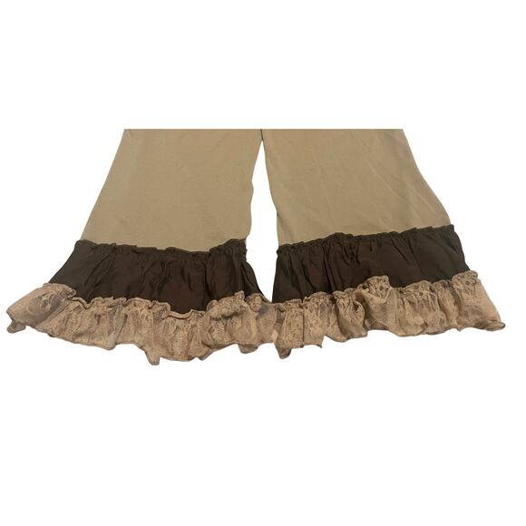 PAISLEY VINE LONG SLV RND NECK MIDI BOHEMIAN DRESS, WOMENS, 2XL, TAN/BROWN, LACE - Picture 9 of 11